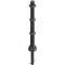 Dekorativ puller i aluminium | serie 495B | fastmonteret, til indst�bning i beton med jordanker, total l�ngde ca. 1300 mm | uden �je